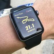 running map on watch screen