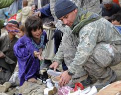 Soldier Help people
