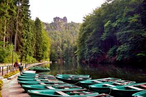 boats on the Elba river