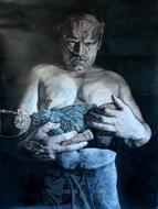 childhood father broken drawing