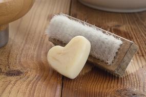Wash Brush and Soap Heart