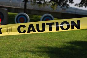 Caution Sign Safety text