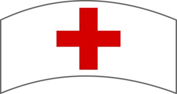 nursing medical hospital cap red cross