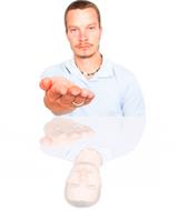 Volunteer Help Hand man