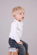 photo of a child on a ladder