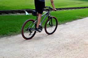 mountain biking along the railway
