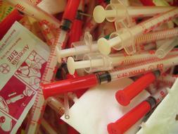 pile of syringes