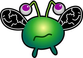 green bug germ virus drawing