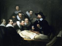 The Anatomy Lesson of Dr. Nicolaes Tulp is a 1632 oil painting on canvas by Rembrandt