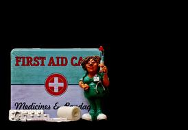 First Aid Nurse Funny clay fig