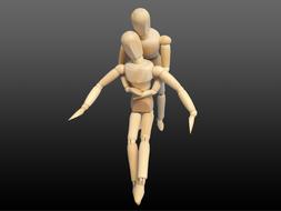 First Aid Savior Accident wood dolls