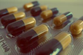 Pills Medicine yellow black