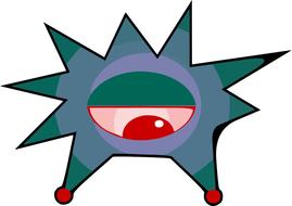 virus alien health bug medical drawing