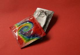 Colourful Condoms red