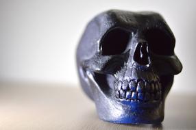 blue skull for decoration