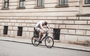 Guy bike street