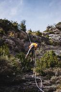 Man adventure cliff