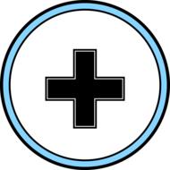 plus help rescue first aid cross drawing