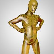 painted golden human body