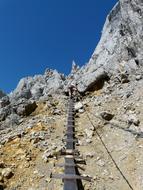 Climbing stone wall
