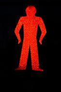 Warning Stand Red man drawing
