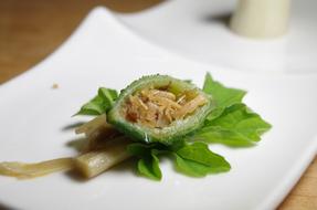 Creative Cuisine on a white plate
