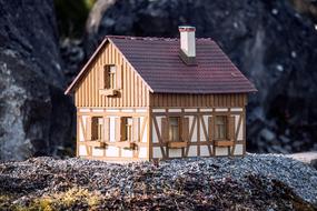 House Miniature Small on a blurred background