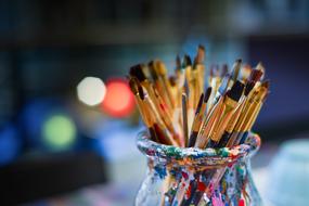 Brushes Painter Work at Shop