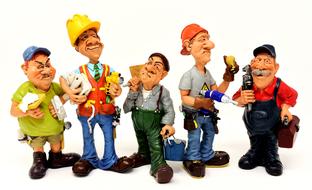 Craftsmen as colorful characters