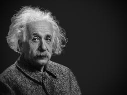 monochome Portrait of Albert Einstein