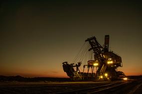 bucket-wheel excavator at a construction site in the Moscow region