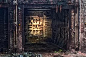 chamber at an abandoned industrial plant