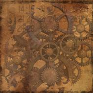 background steampunk gears drawing