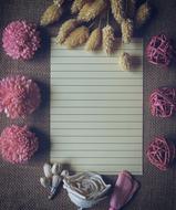 Paper sheet and Flowers
