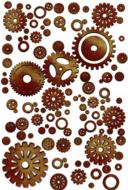 metal gears and cogs on a white background