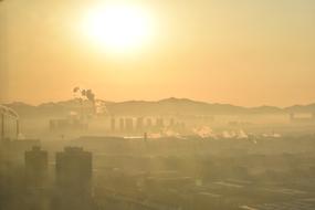 Yantai City sun