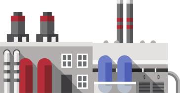 industrial plant as 3d illustration