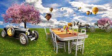 Nature Spring Eat poster drawing