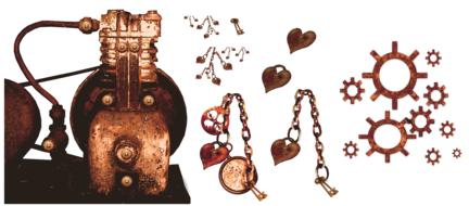 steampunk engine heart