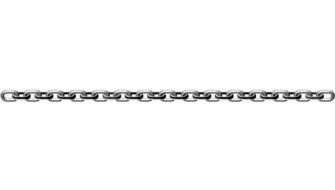 Close-up of the shiny steel chain, at white background