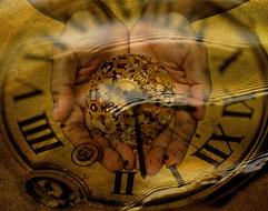 gold dial underwater