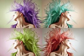 Girl with color hair