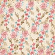 page template floral drawing