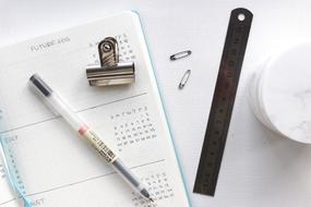 calendar on the desk