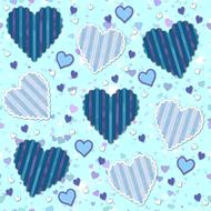 striped hearts on a light blue album