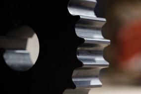 macro photo of gear