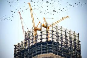 steel Building Construction Site