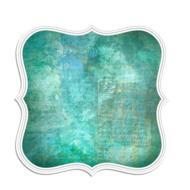 tag colorful green vintage drawing