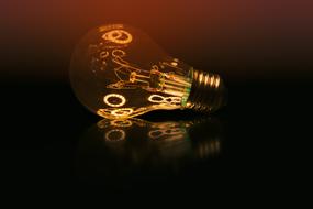 illuminated light bulb