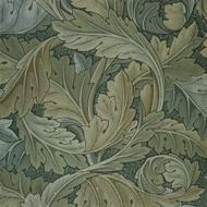 vintage wallpaper with painted leaves